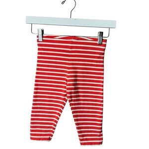 Mini Boden Red White Stripe Cropped Leggings 6-7Y
